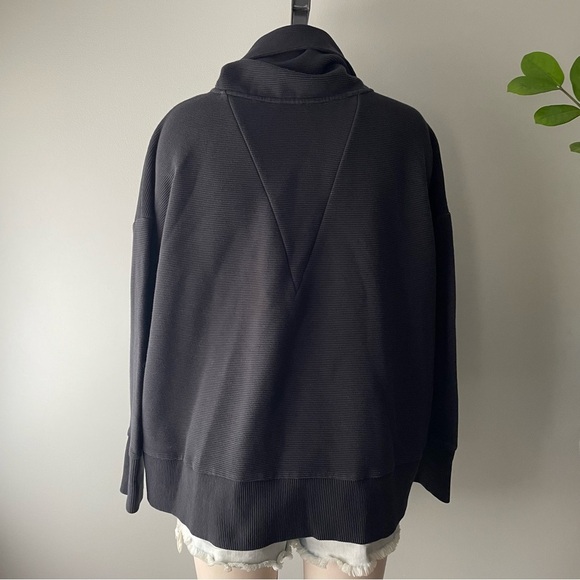 Shambhala Oversized Ribbed Turtleneck Sweater Drop Sleeve Black Size Large - Picture 9 of 10